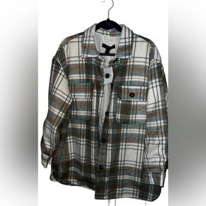 Forever 21 Plaid Shacket size L NWT